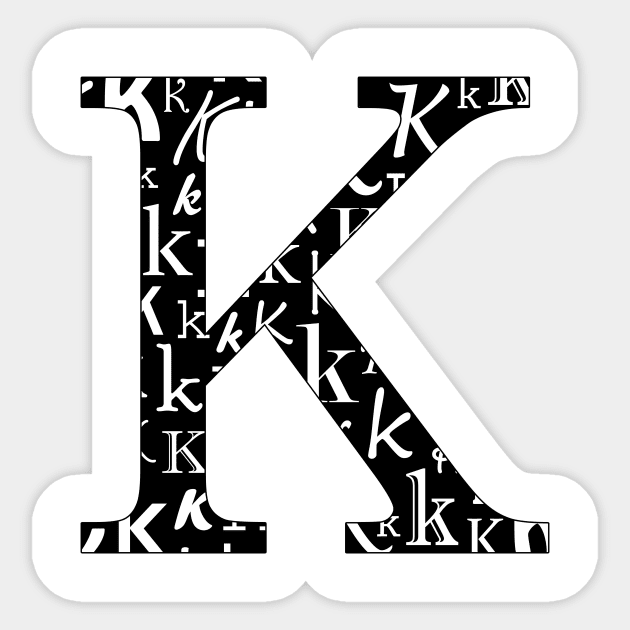 K Filled - Typography Sticker by gillianembers